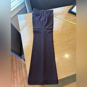 J Crew Vintage Dark Brown Classic Wide Suit Pants Wool Size 8 EUC